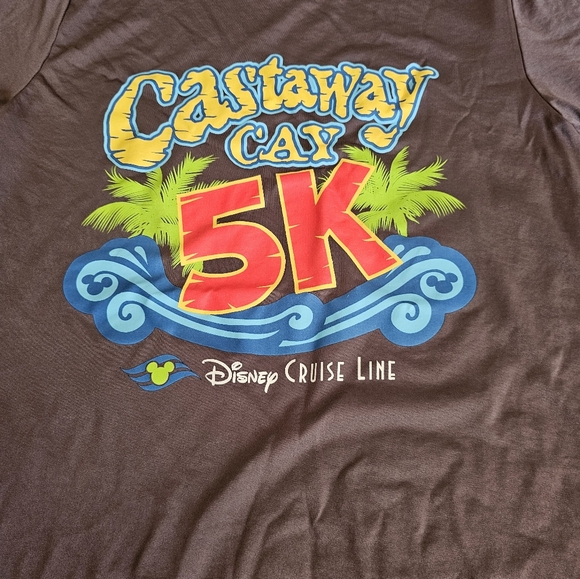 Disney Cruise Lines Castaway 5k shirt size Small Grey - Picture 2 of 3